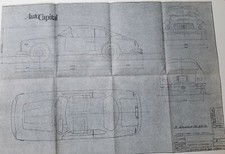 POSTER AUTO PROGETTO LANCIA FLAMINIA SPORT 77 x 53 cm AA.VV. 