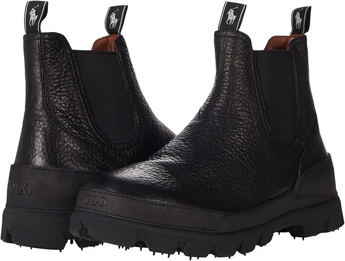 Polo Ralph Lauren Black Leather Oslo Chelsea Boots Sz 8 New POLO RALPH LAUREN NEW W BOX! Oslo Chelsea Size 8D Black  main image 2