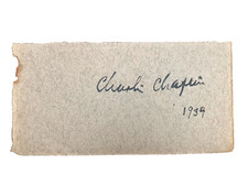 Charlie Chaplin Signed Autograph Signature 5x2.5