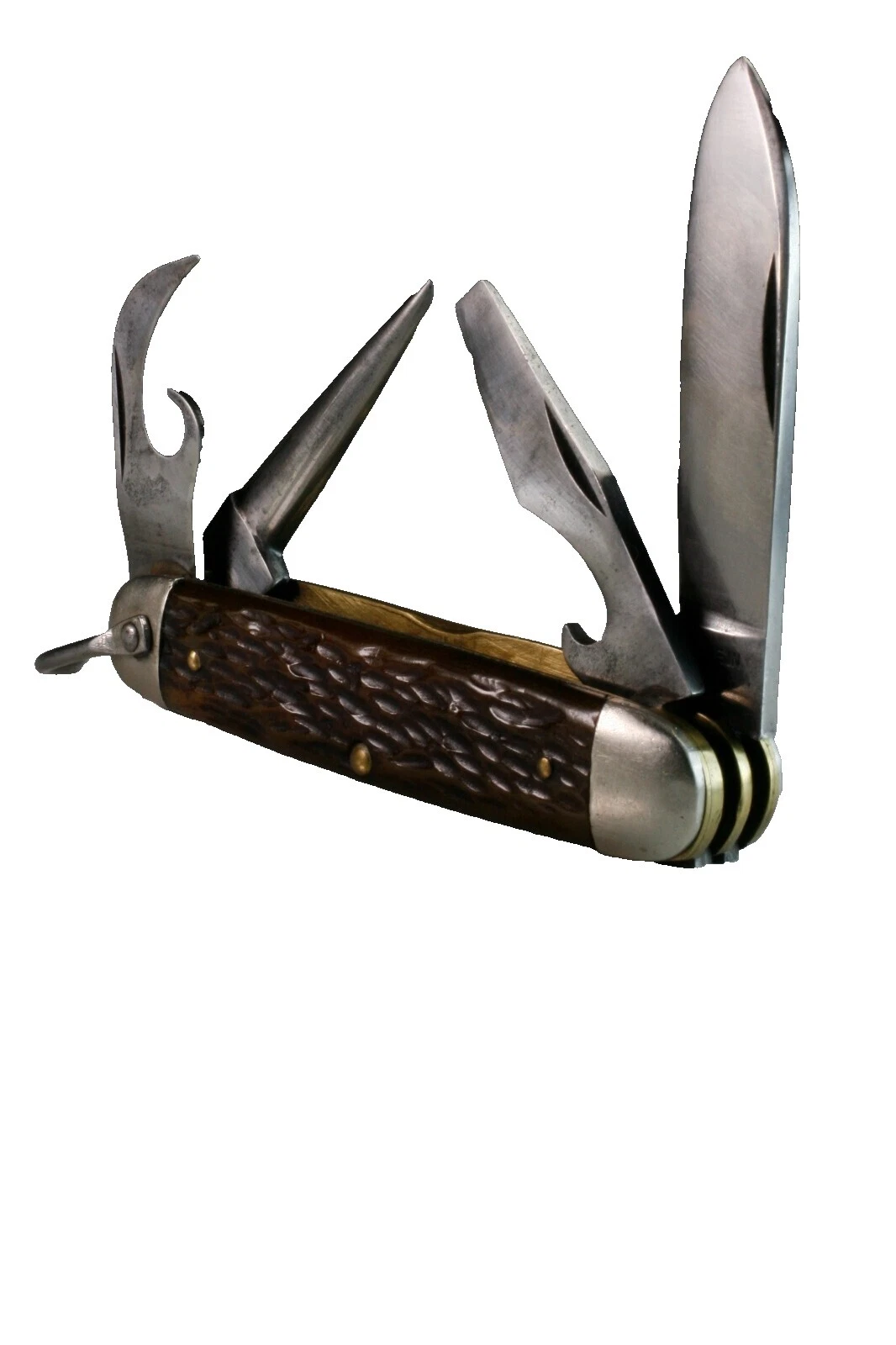 Mango de hueso Multi-herramienta cuchillos plegables Vintage