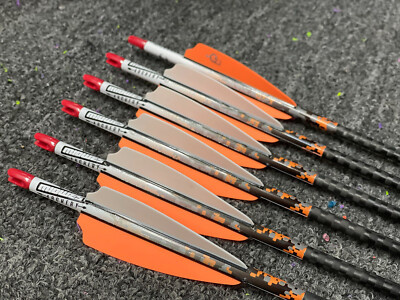 6pk Victory VAP SS Elite 250 Carbon Arrows Custom Fletched Full