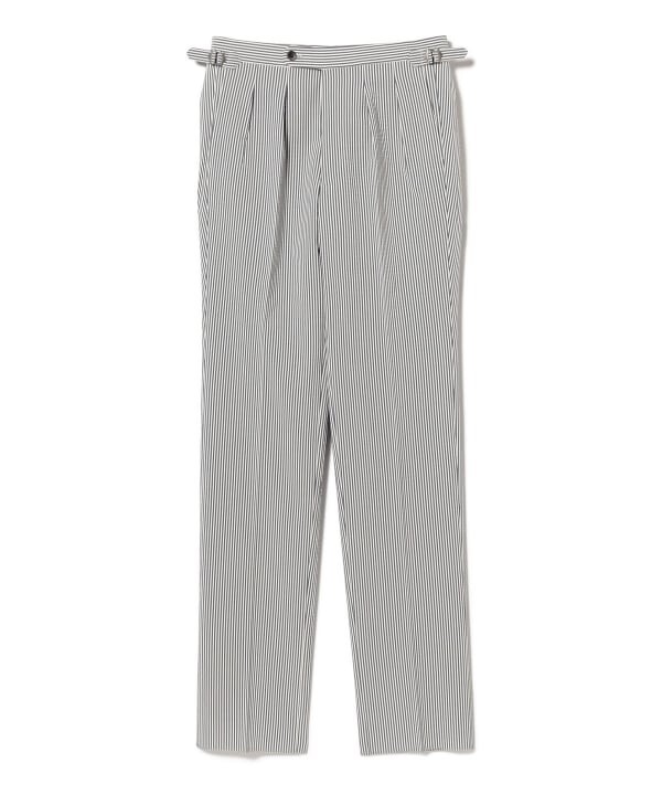 ASK availability First) BEAMS F EMINENTO Seersucker Stripe 2-Pleat