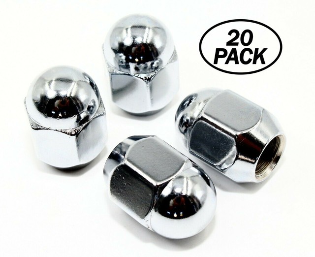 20 12x1.25 Veritek Chrome Dome Top Lug Nuts 1.14" 29mm For Factory OEM