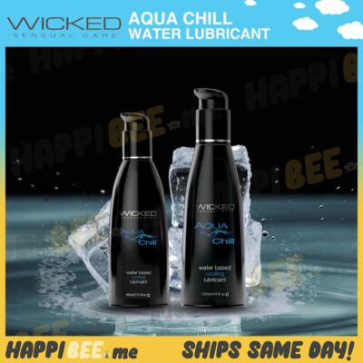 Wicked Aqua CHILL Water Lubricant Couples Naturals H2O COOL Glide Sex Lube Gel