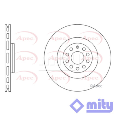 Fits Audi A3 VW Scirocco Seat Leon 1.8 2.0 3.2 3.6 Brake Disc Front Mity