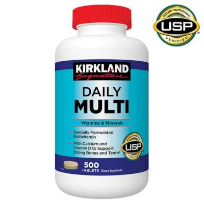 Kirkland Signature Daily Multi Vitamins Minerals Supplement 500 Tablets