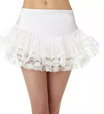 Amscan Adult White Lace Petticoat Halloween One Size Fits Most Retails 19.99