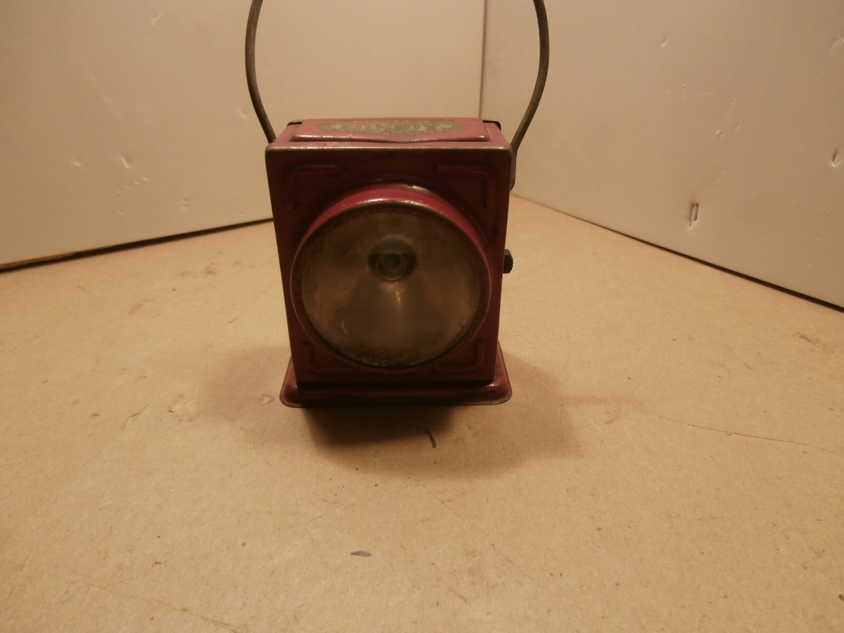 Ancienne Lanterne Rouge Delta Buddy Pour Train - Lampe De Poche à Main, Fonctionne Parfaitement