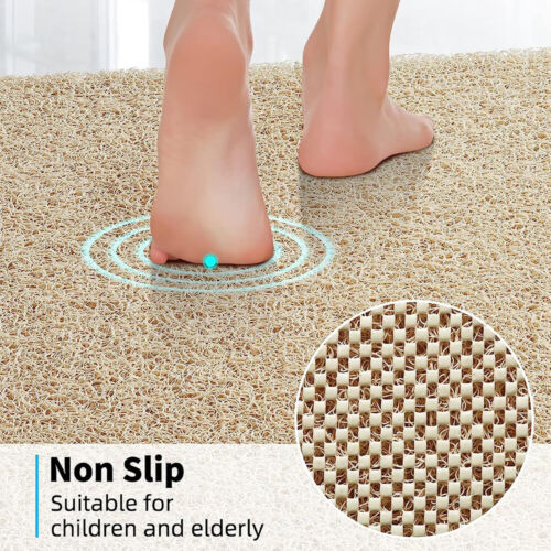 Shower Mat Rug Anti Slip Loofah Bathroom Bath Mat Carpet Water Drains Non Slip - Picture 2 of 21