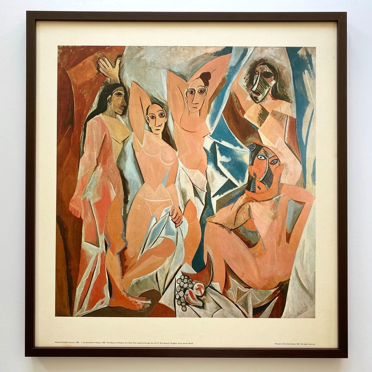 PABLO PICASSO RARE 1967 MCM FRAMED LITHOGRAPH PRINT 