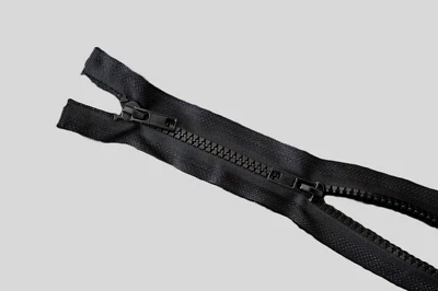 FADEN & CO Reißverschluss 2 Wege Kunststoff grobe Zähne Teilbar 85 cm Schwarz