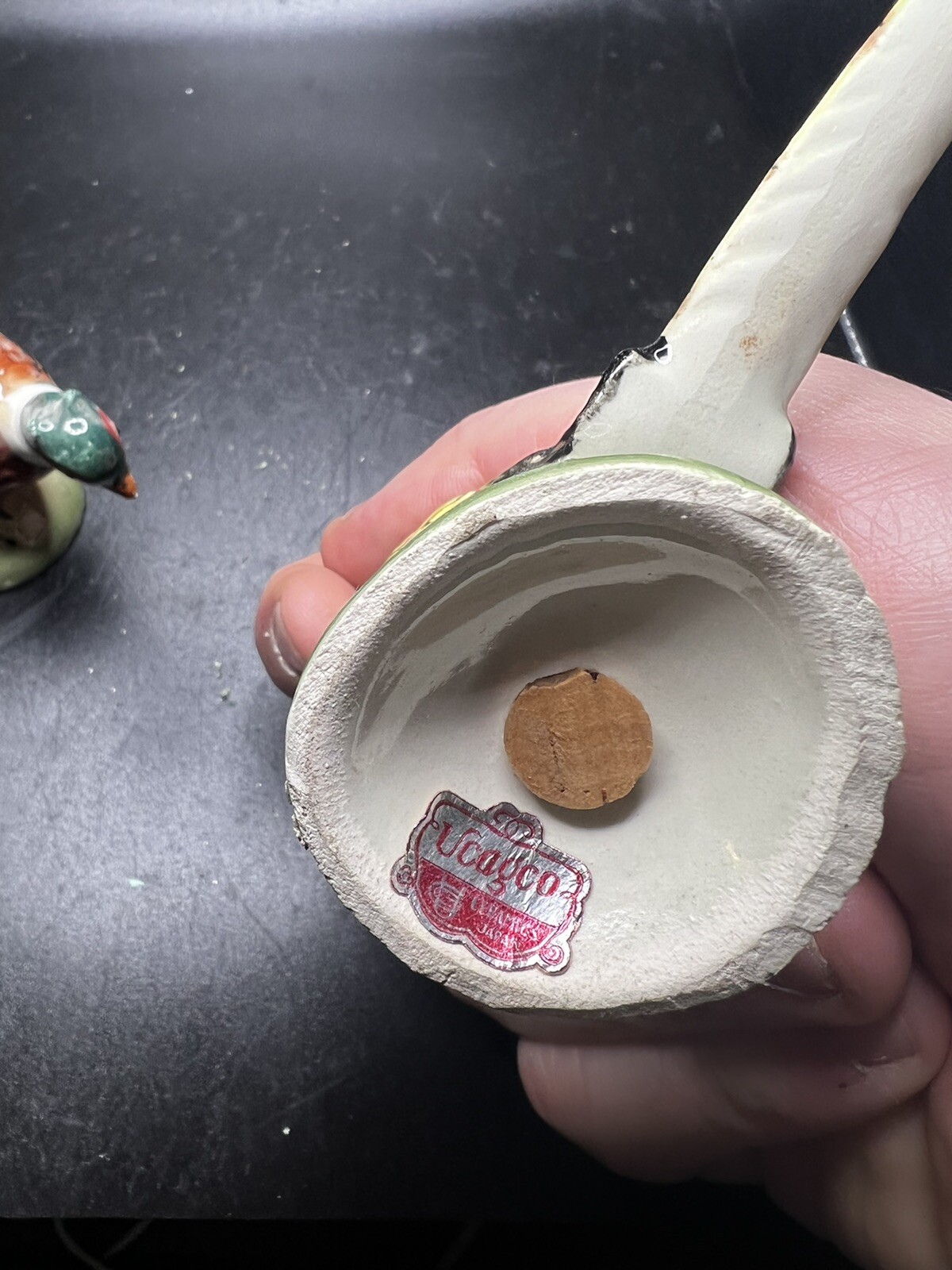 vintage ucagco ceramics japan handpainted pheasants salt and pepper set