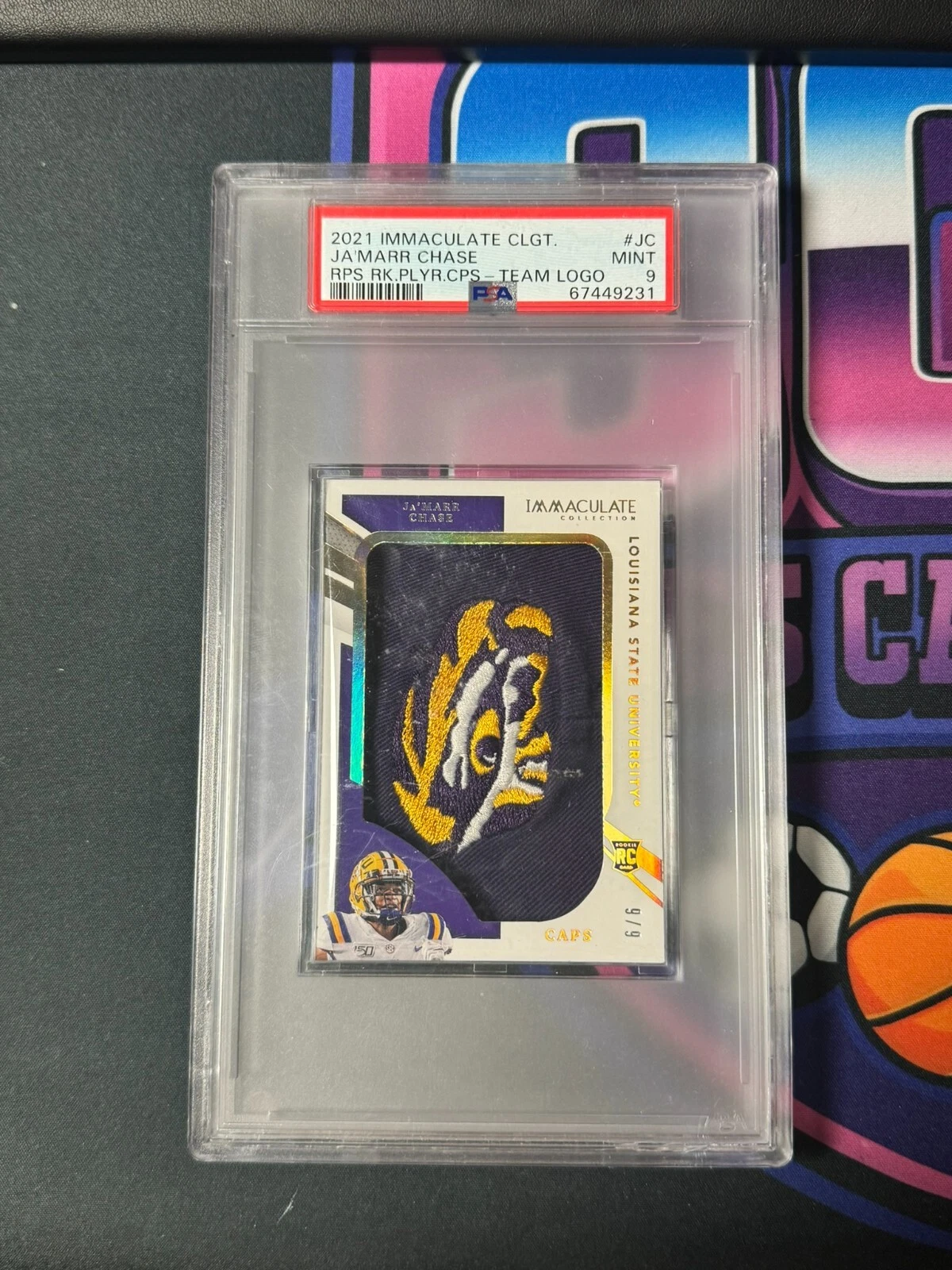 JaMarr Chase Panini Immaculate Collection Collegiate Rps Rookie Player Caps #JC Team Logo