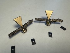 JBL Emblem Badge JIM LANSING first made of brass for speaker pair.