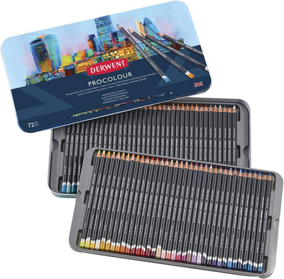 Colored Pencils, Procolour Pencils, Drawing, Art, Metal Tin, 72 Count (2302508)