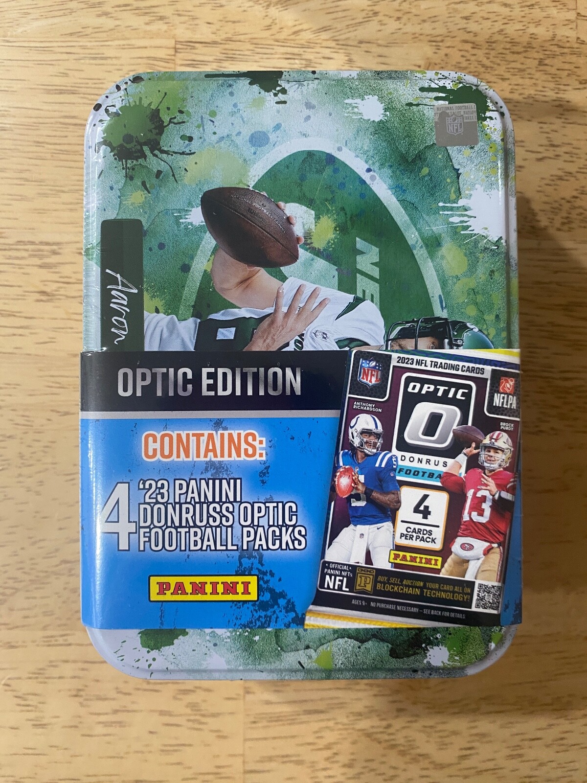 2023 Donruss OPTIC NFL Football Aaron Rodgers Collectors Tin - FACTORY SEALED