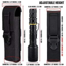 Tactical Molle Flashlight Pouch Holster Case Belt Pouch Mini Tools Bag Accessory