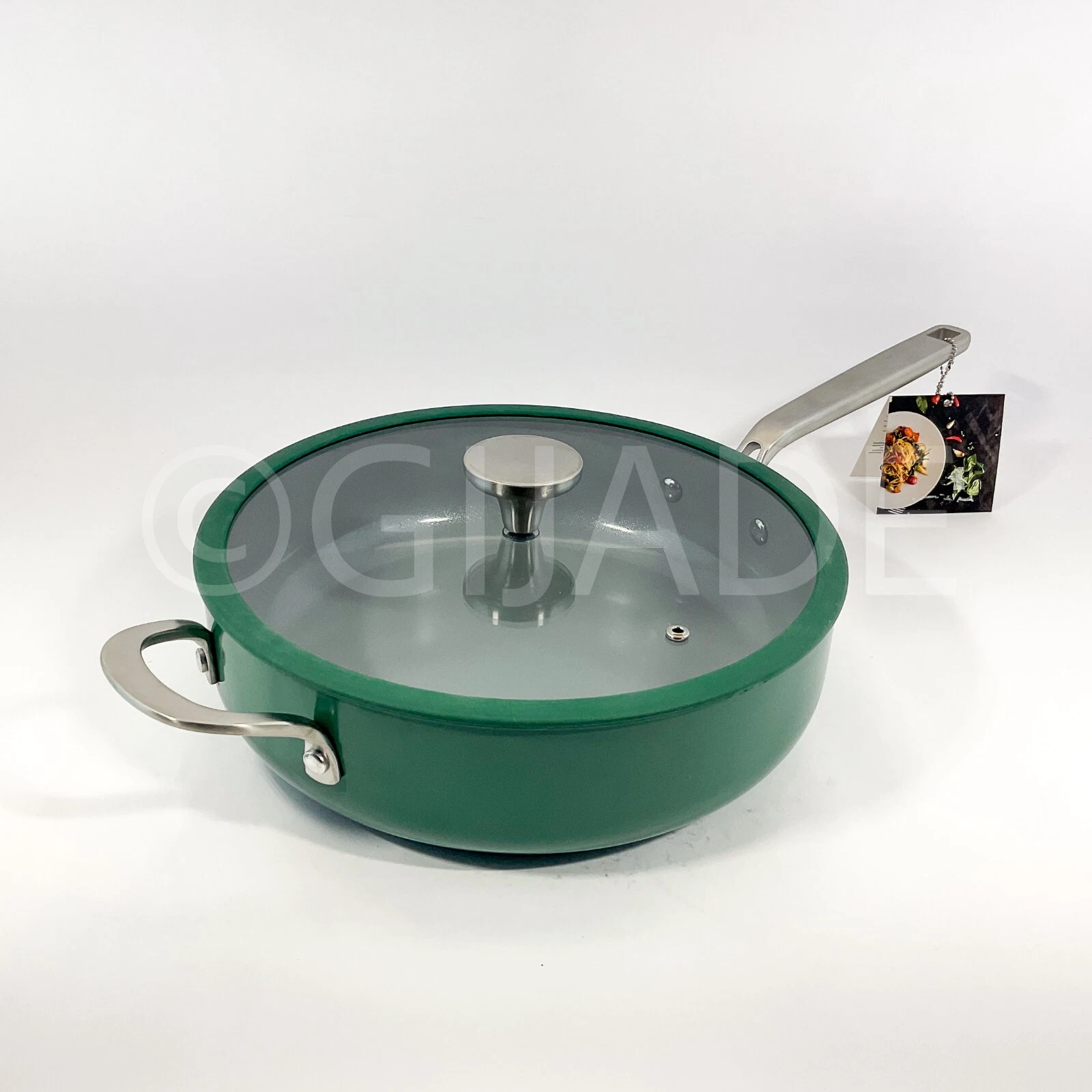 Othello Healthy options Ceramic Coating Non-stick 11" 4.9-qt Sautepan Green