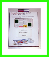 LOGICKEYBOARD LOGICSKIN APPLE  KEYBOARD ALU FINAL CUT PRO 7 AZERTY FRENCH NEW
