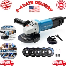 4-1/2" Angle Grinder, 6.7-Amp 11800RPM Power Tool w/ Wheels & Handle for Cutting
