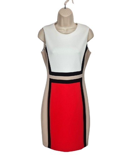 fitted lace wedding dress Calvin Klein Women's Sleeveless A Line Midi Dress with V Neckline, red, 8  at Amazon Women's Clothing store