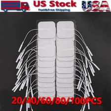 40 TENS Electrode Pads EMS Replacement Unit 7000 3000 2x2 Muscle Stimulator BULK