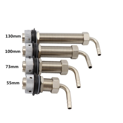 Beer Tap Faucet Shank With 8mm Barber Elbow, Chrome Plate Brass Shank G5/8