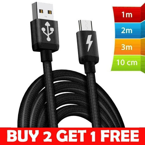Micro USB Lead For Samsung Phone Android Data Sync Long Charger Cable ...