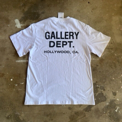 NWT GALLERY DEPT. BASIC WHITE GRAPHIC T-SHIRT MEN SIZE MEDIUM M | eBay
