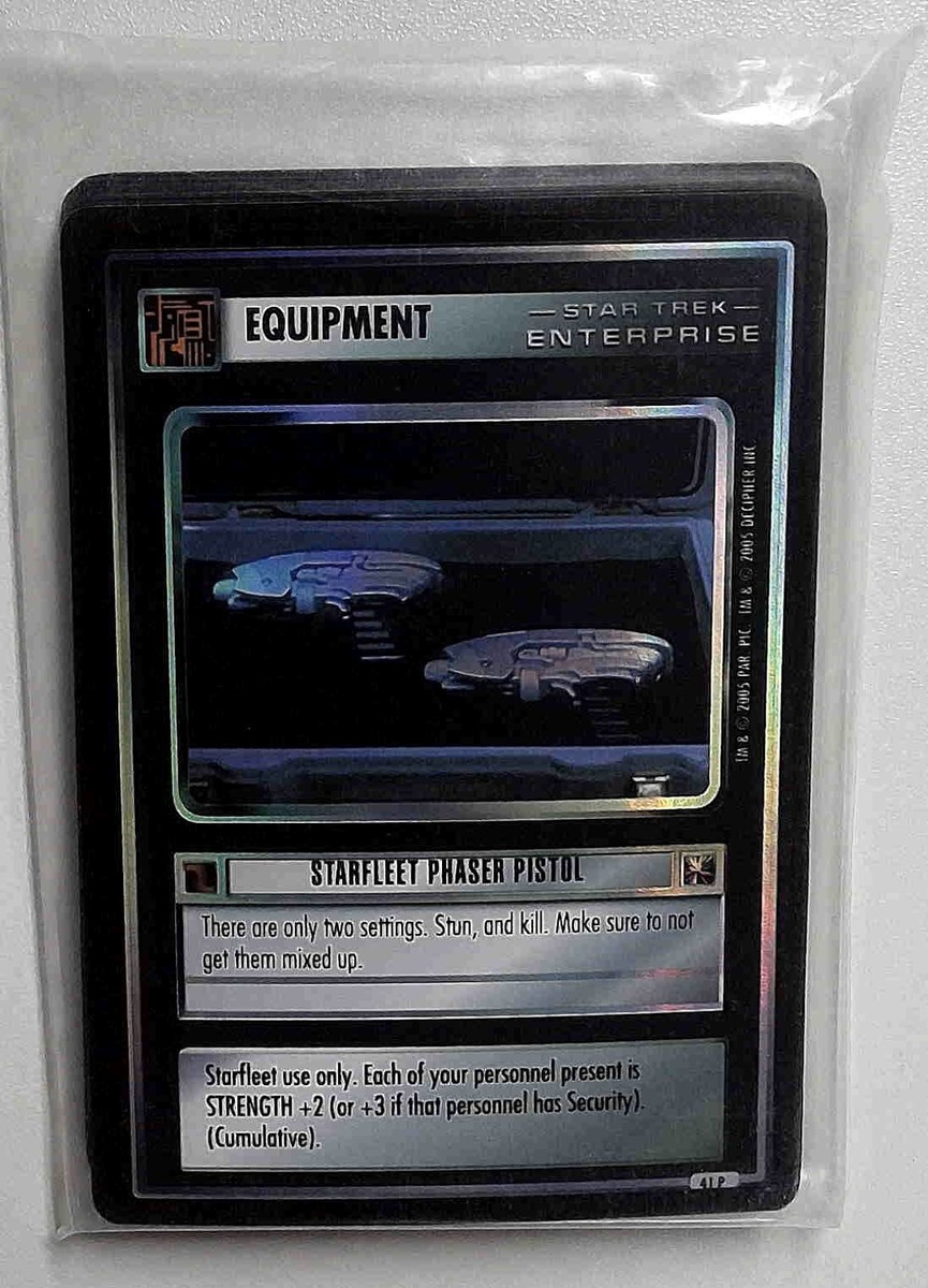 Star Trek CCG 1E Sealed 18 card Enterpise Collection Complete Foil