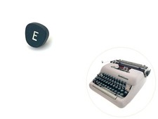 Original Green Letter E Keytop for Smith Corona Typewriter 1950s Portable Key thumbnail