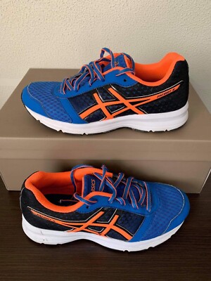 Asics C806N Running Sneakers Shoes Blue Orange White Black US 4 EU