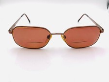 Vintage Luxottica LU1301 Bronze Metal Oval Sunglasses Italy FRAMES ONLY
