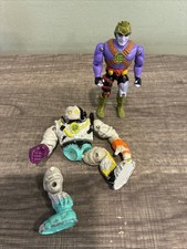 Vintage 1986 LJN Bionic 6 Six Glove & Klunk (broken leg) Die-Cast