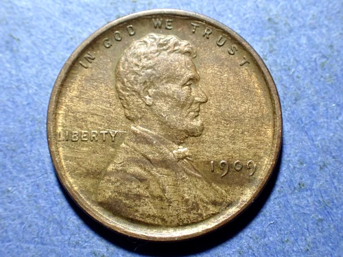 1909-VDB Lincoln cent  XF/AU details