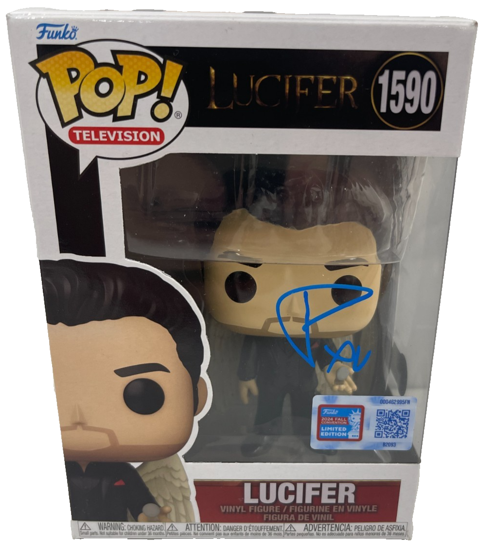 Tom Ellis Signed Lucifer Funko 1590 2024 LE Authentic Autograph