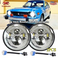 7 Round Led Headlights Hi-low With Halo Angel Eyes For Honda Civic 1973-1981 7 Round Led Headlights Hi-low With Halo Angel Eyes For Honda Civic 1973-1981