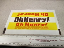 Williamson Candy bar company 1960s OH HENRY WRAPPER 1 1/8oz zip code