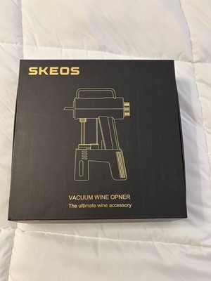 SKEOS Electric Wine Opener, Needle Piercing Vacuum Wine Bottle Opener