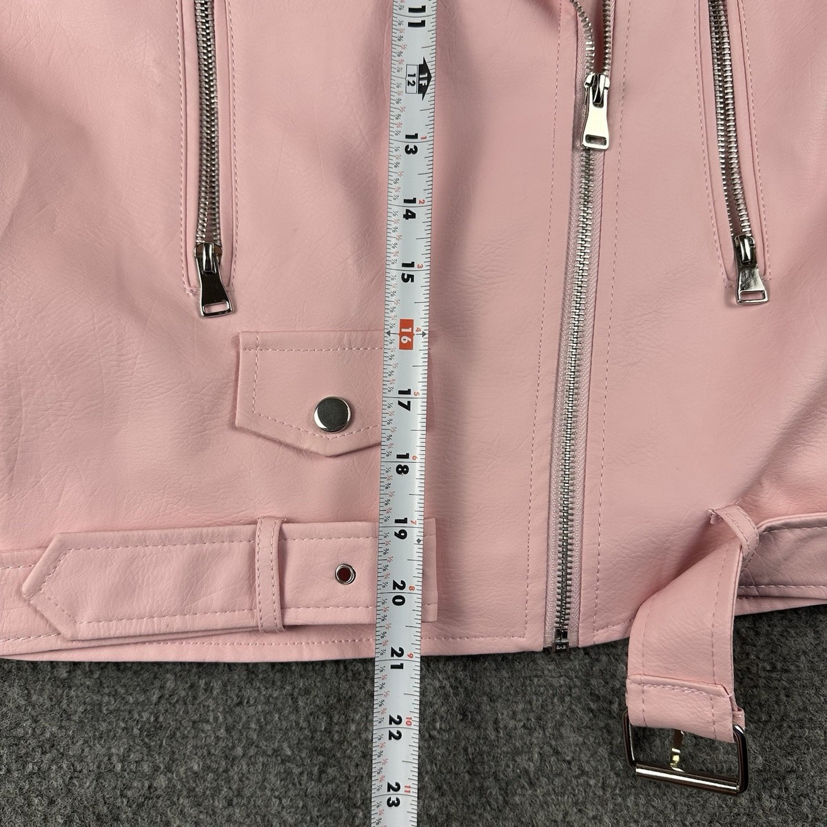 ジャケット・アウター rose a Azalea Wang Rosalita Moto Jacket Medium Women's Pink Riveted Zip