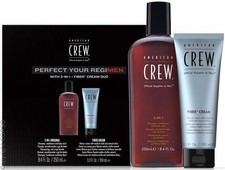 American Crew Gift Set Men Fiber Cream 100 Ml  3-In-1 Shampoo