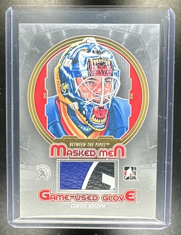 2013 ITG Between The Pipes Curtis Joseph Masked Men Game Used Glove Expo /9 SP