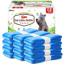 12 Pack Cat Litter Refill Bags, 100 Odor Lock Litter Refills Compatible with...