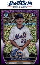 Dangelo Sarmiento Bowman 2023 Bowman Chrome Prospects Purple Shimmer Refractor