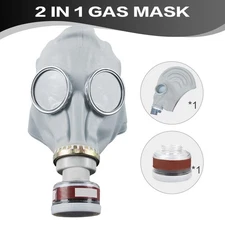 M59 2in 1 Full Face Mask Respirator Gas Mask Size Large More Flexible Vision