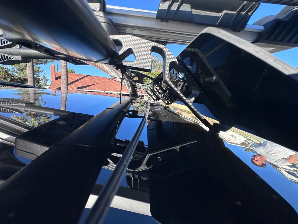 Barra transversal de techo parabrisas deflector de arrastre reductor de arrastre apto para Ford Chevy Foto 4 de 4