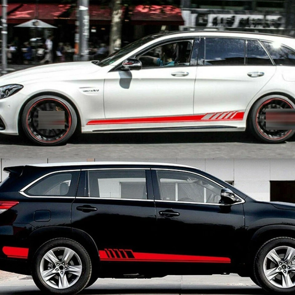 Universal Car Truck SUV Stripes Decals Door Side Fender Graphics Sticker Trim - Image 4 of 4