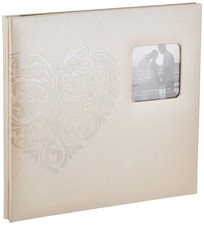 Pioneer Embossed Wedding Post Bound Album 12"X12"-Heart, 12x12 Inches, Beige