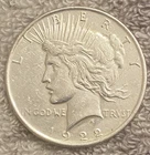 1922-P Peace Silver Dollar 90% Silver Philadelphia Mint Very Good Condition