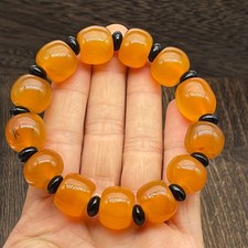 Three Nine Eye Old Agate Jade Tibetan Dzi Bead Bracelet Jewelry for Men Women